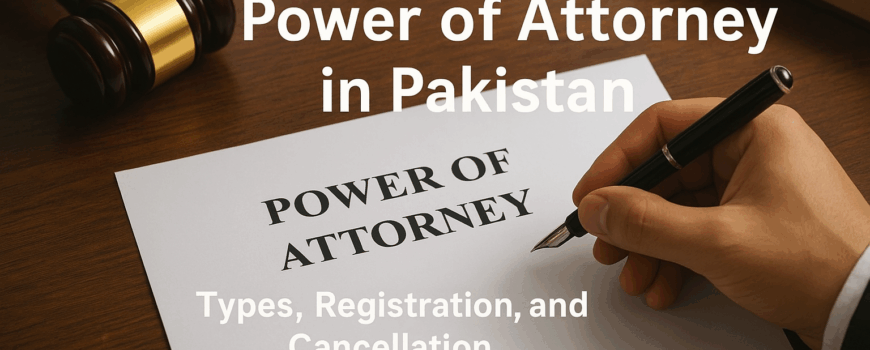 Power of Attorney in Pakistan – Types, Registration, and Cancellation